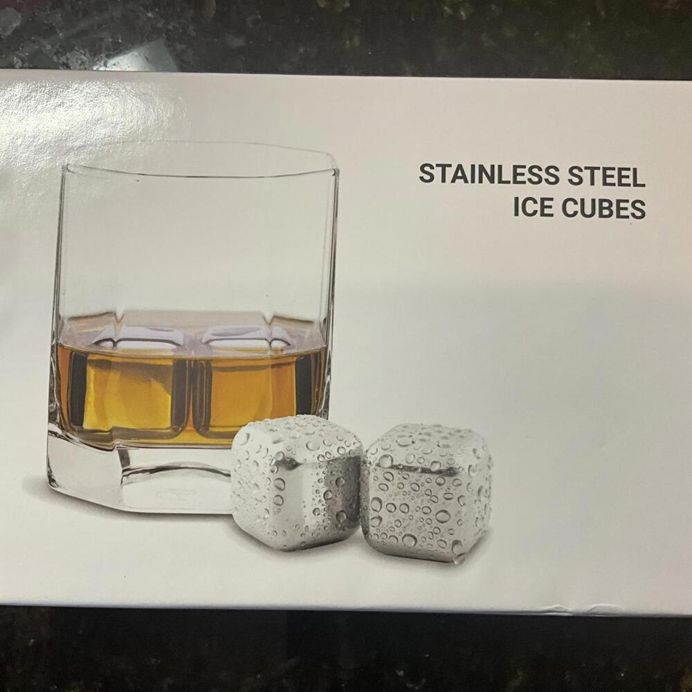 Stainless Steel Whiskey Ice Cubes NIB